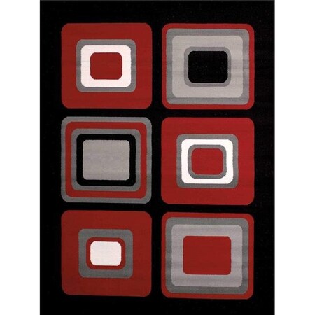 United Weavers United Weavers 851 10330 912 7 ft. 10 in. x 10 ft. 6 in. Dallas Spaces Oversize Rug; Red 851 10330 912